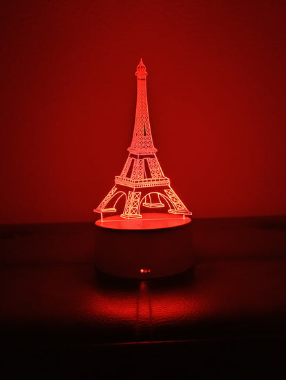 3D hatású Eiffel-torony LED lámpa