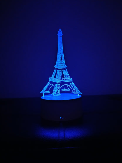 3D hatású Eiffel-torony LED lámpa