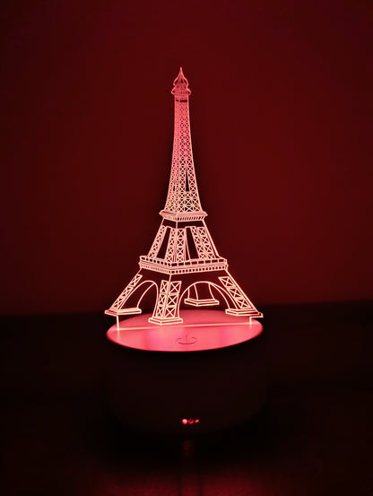 3D hatású Eiffel-torony LED lámpa