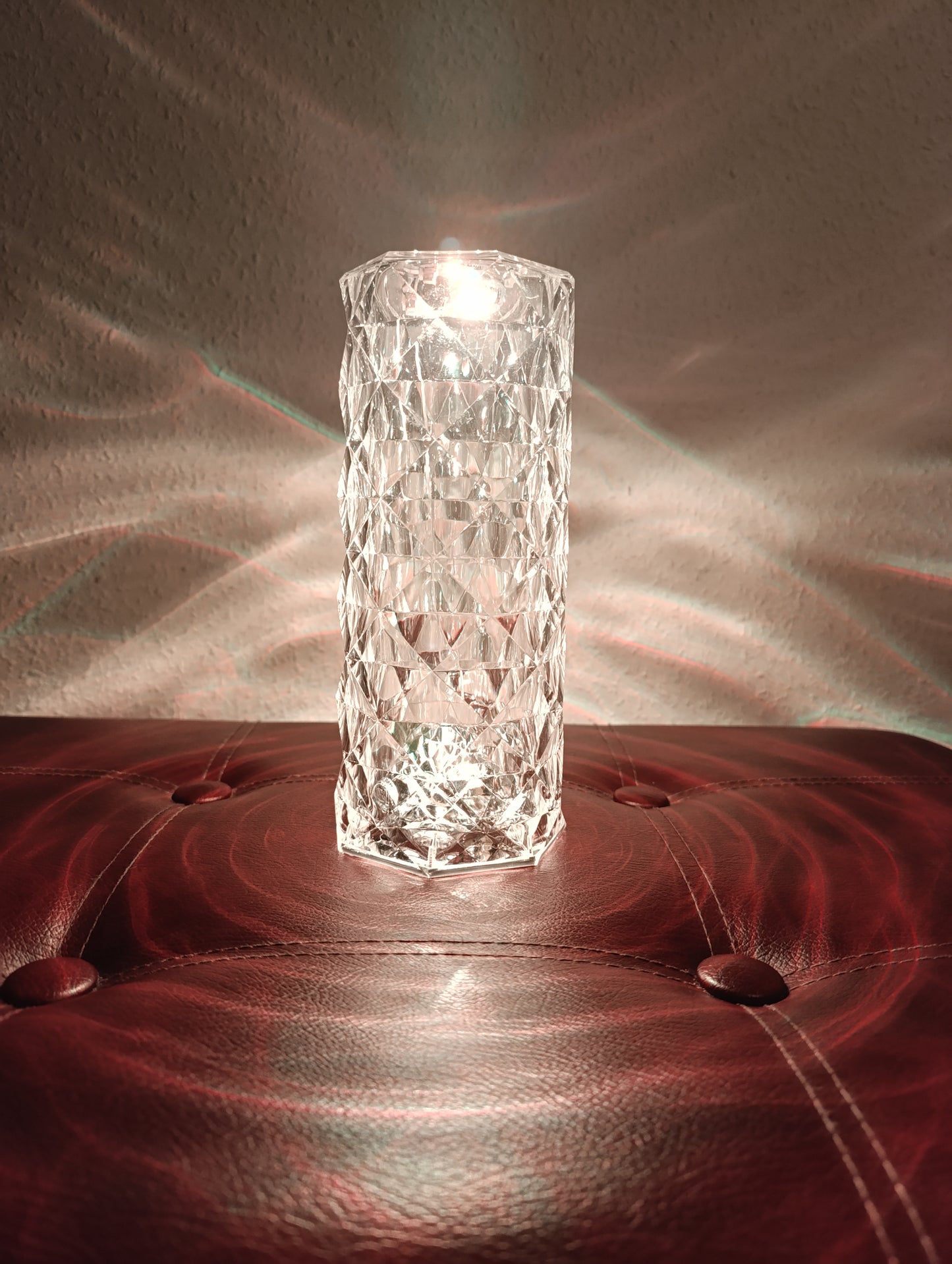 Kristály hatású asztali lámpa 16 féle színnel távirányítóval és USB kábellel