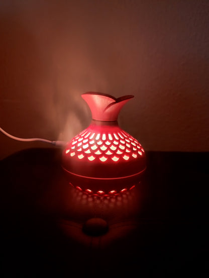 "SzínesHangulat" Stílusos Aromaterápiás Fa hatású Diffúzor 7 Színű LED Világítással