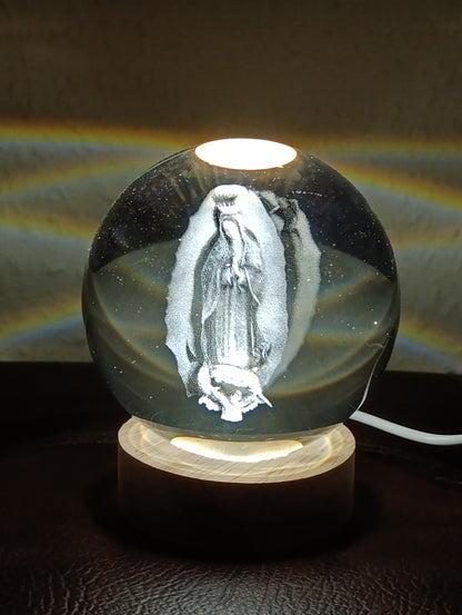 Szűz Mária - Kristálygömb lámpa