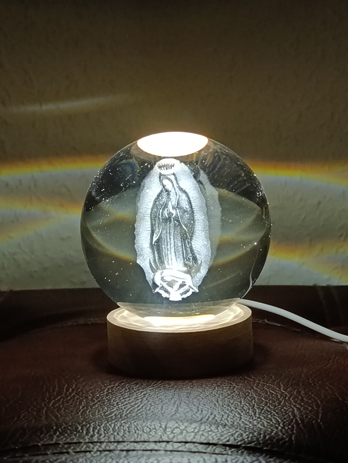 Szűz Mária - Kristálygömb lámpa