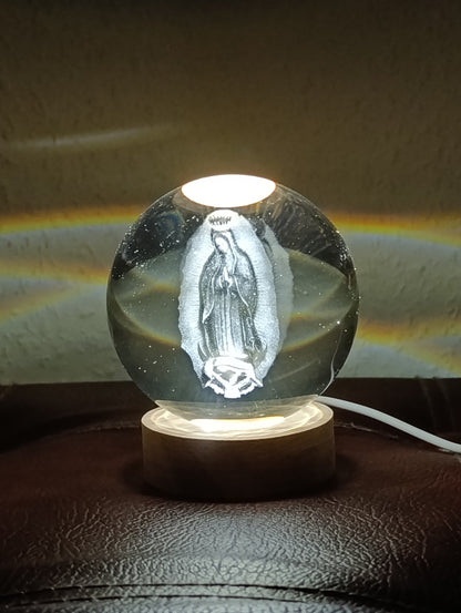 Szűz Mária - Kristálygömb lámpa