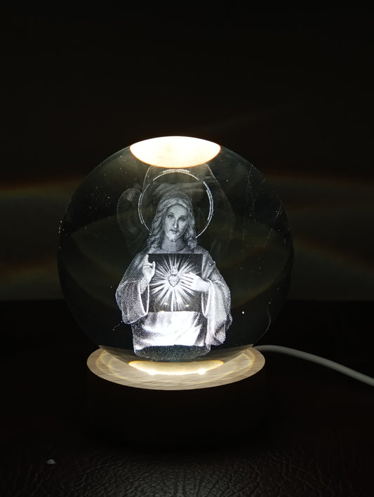 Jézus Krisztus Kristálygömb lámpa