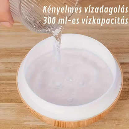 "SzínesHangulat" Stílusos Aromaterápiás Fa hatású Diffúzor 7 Színű LED Világítással