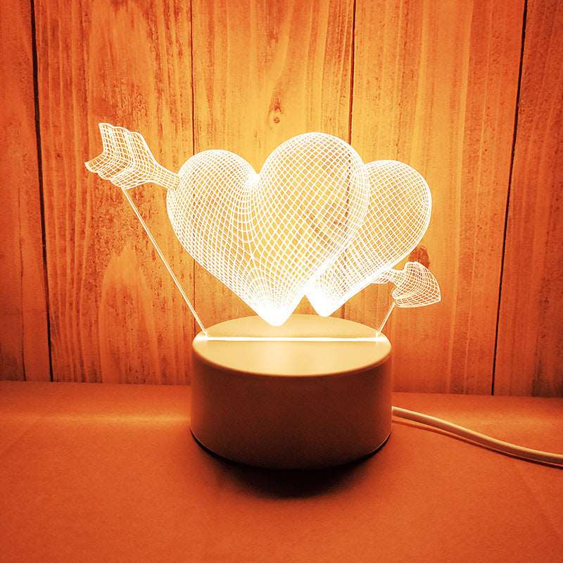3D Valentin napi lámpa
