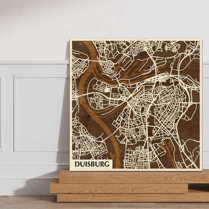 Duisburg 3D city map wall decoration 