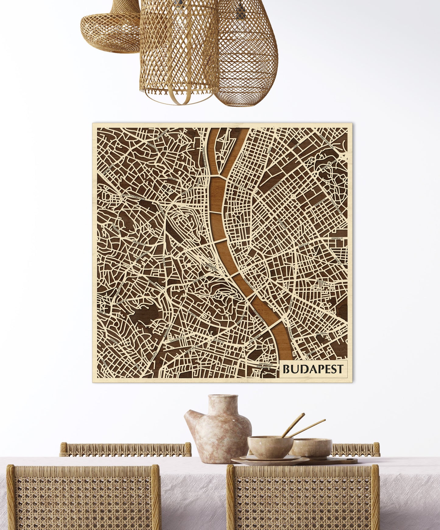 Budapest wooden 3D city map