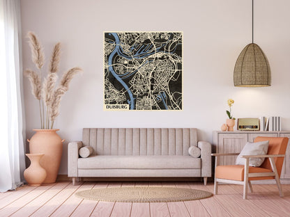 Duisburg 3D city map wall decoration 